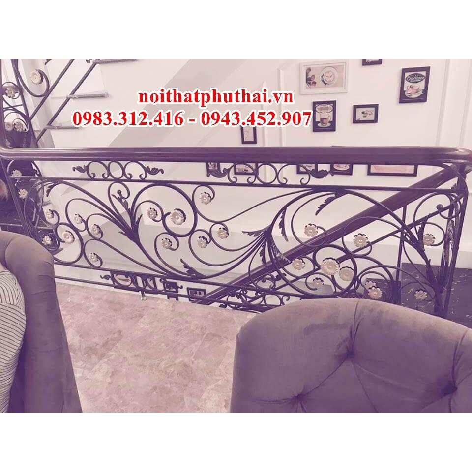 Thi công lan can cầu thang sắt nghệ thuật cho biệt thự
