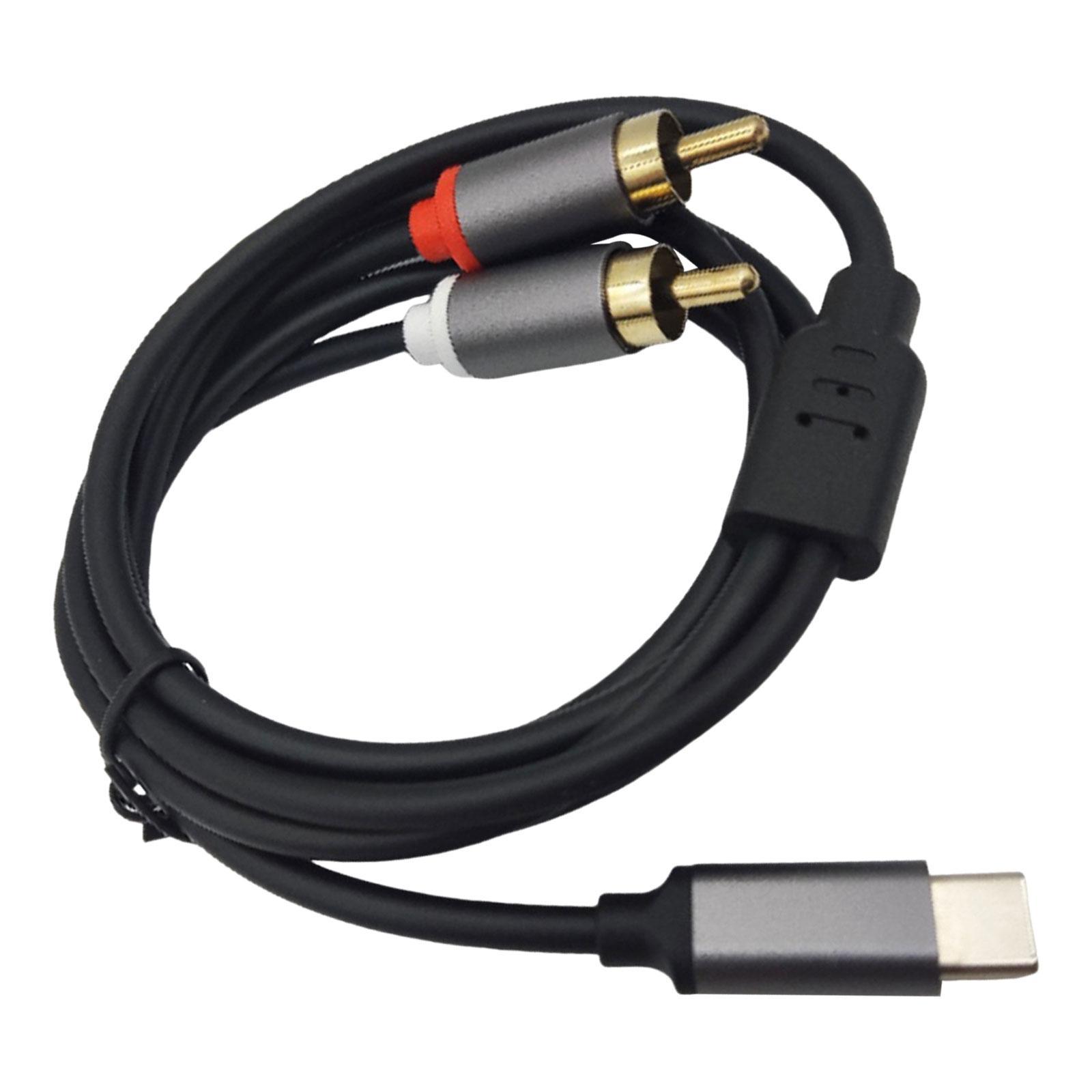 Male to 2 RCA Y Male Cable RCA Y Splitter Cord for Home Theater Phone