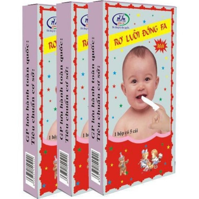 LỐC 10 HỘP RƠ LƯỠI CHO BÉ SƠ SINH - ĐÔNG FA 3 CON NAI