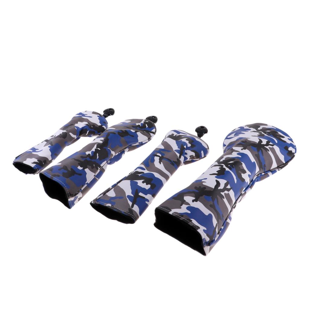 4Pcs Golf Club Headcover 460cc Driver Wood Head Covers 1 3 5 UT