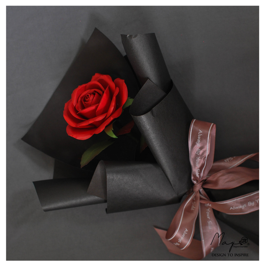 Hoa giấy handmade cao cấp - Red Rose Maypaperflower - hoa giấy nghệ thuật