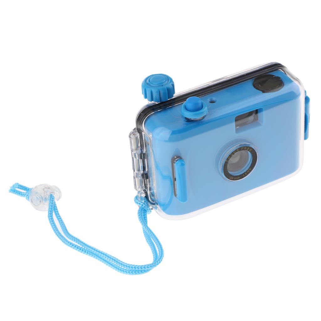 Underwater Waterproof Lomo Camera Mini Cute 35mm Film With Housing Case Blue