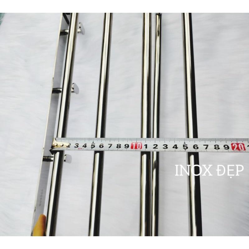 Giàn vắt khăn phòng tắm inox 304, Vắt khăn giàn cao cấp chân đặc chắc chắn đánh bóng sang trọng