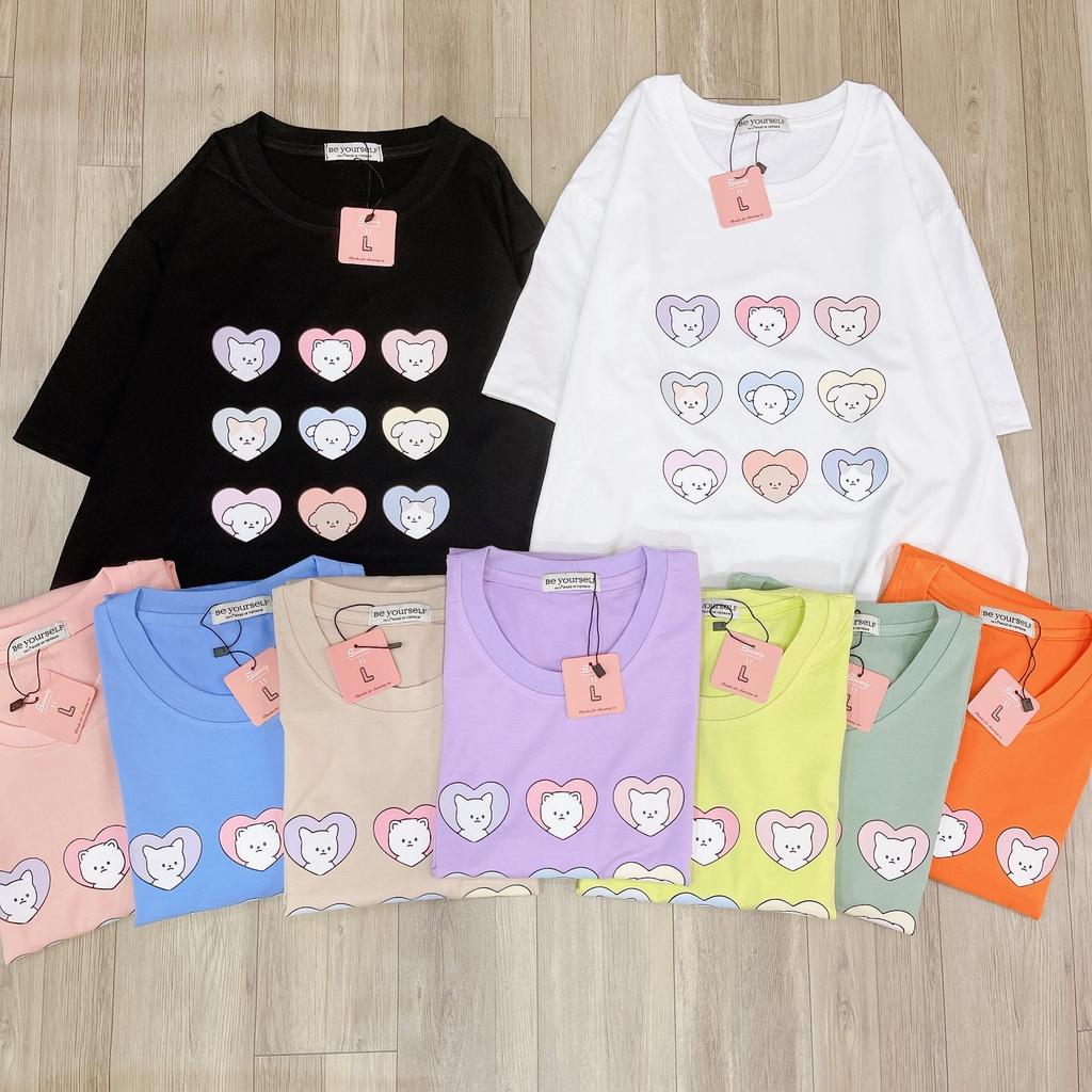 Áo thun unisex Be Yourself size M L XL - 9 MÈO TIM