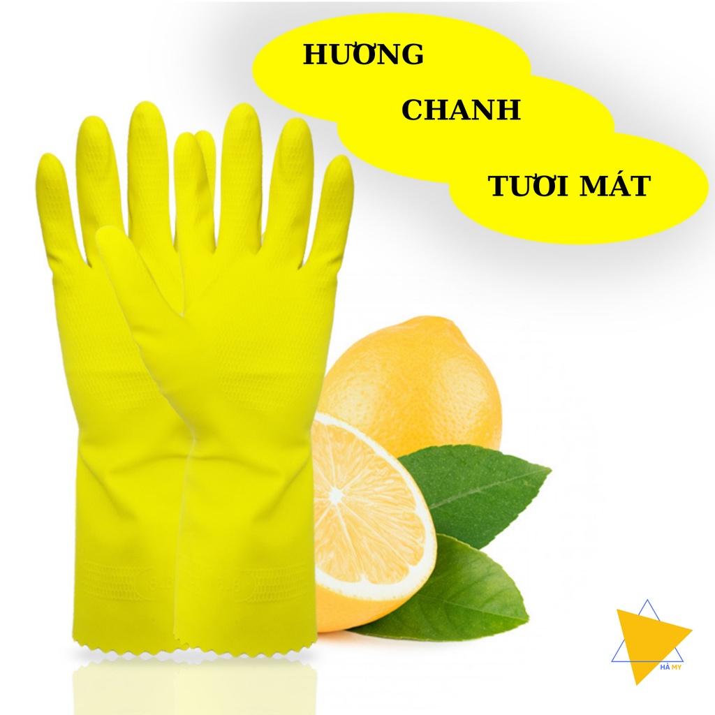 Găng Tay Hương Chanh 3M Scotch Brite Cao Cấp Chống Trơn Trượt, Dài 30,5cm-Dùng Rửa Chén,Vệ Sinh Nhà Cửa,Giặt Giũ An Toàn