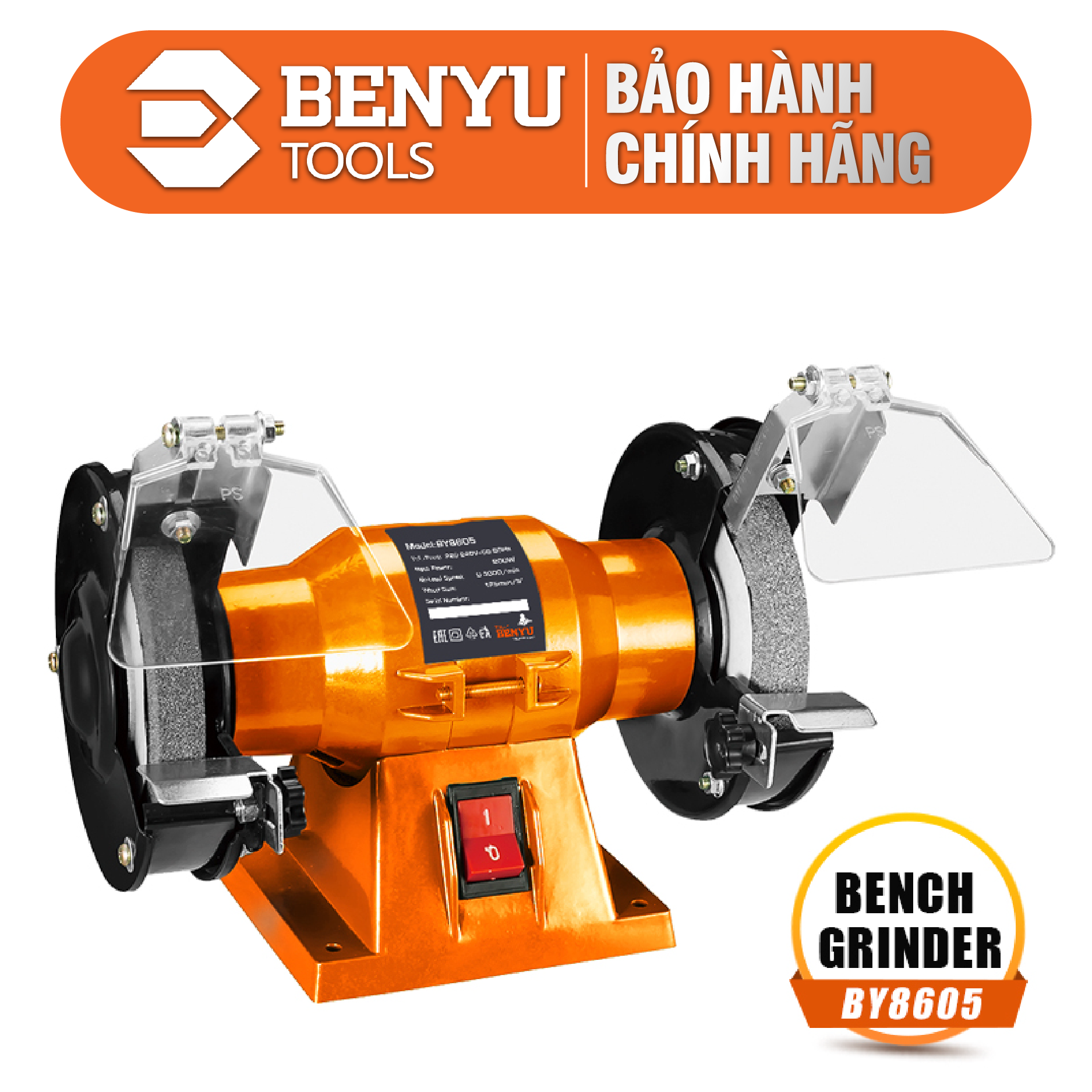 Máy Mài Bàn 2 Đá 200W Benyu BY8605