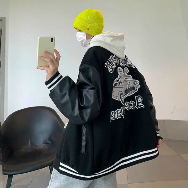 Áo bomber D phối da