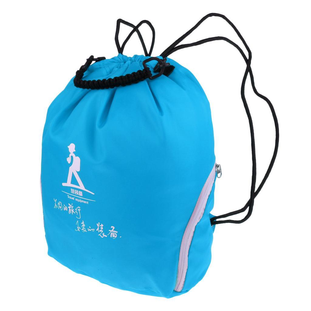 Unisex Bag Drawstring Sack Sport Travel Outdoor Backpack, Waterproof, Soft, Lightweight and Durable