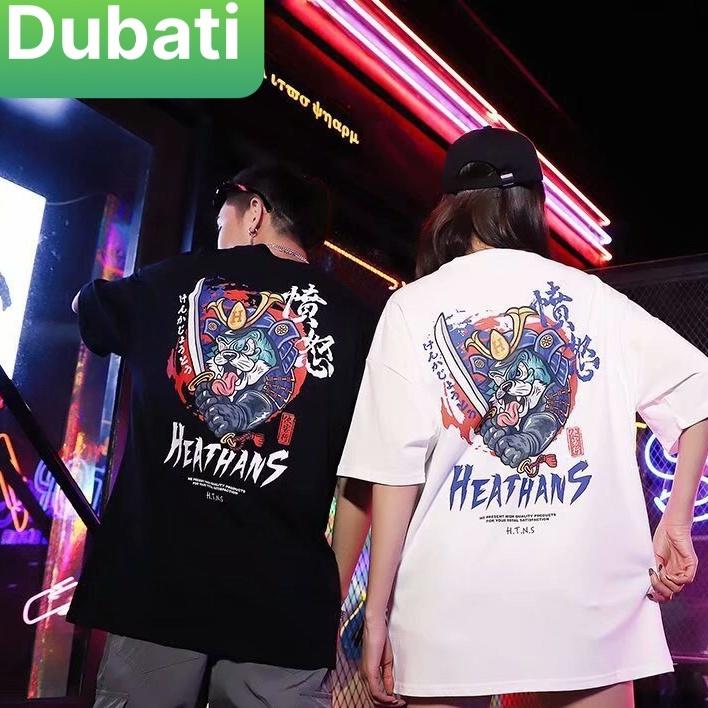 ÁO THUN TAY LỠ NAM NỮ FROM RỘNG MÈO CẦM KIẾM CHẤT COTTON MỊN MÁT CO GIÃN MỚI- DUBATI FASHION