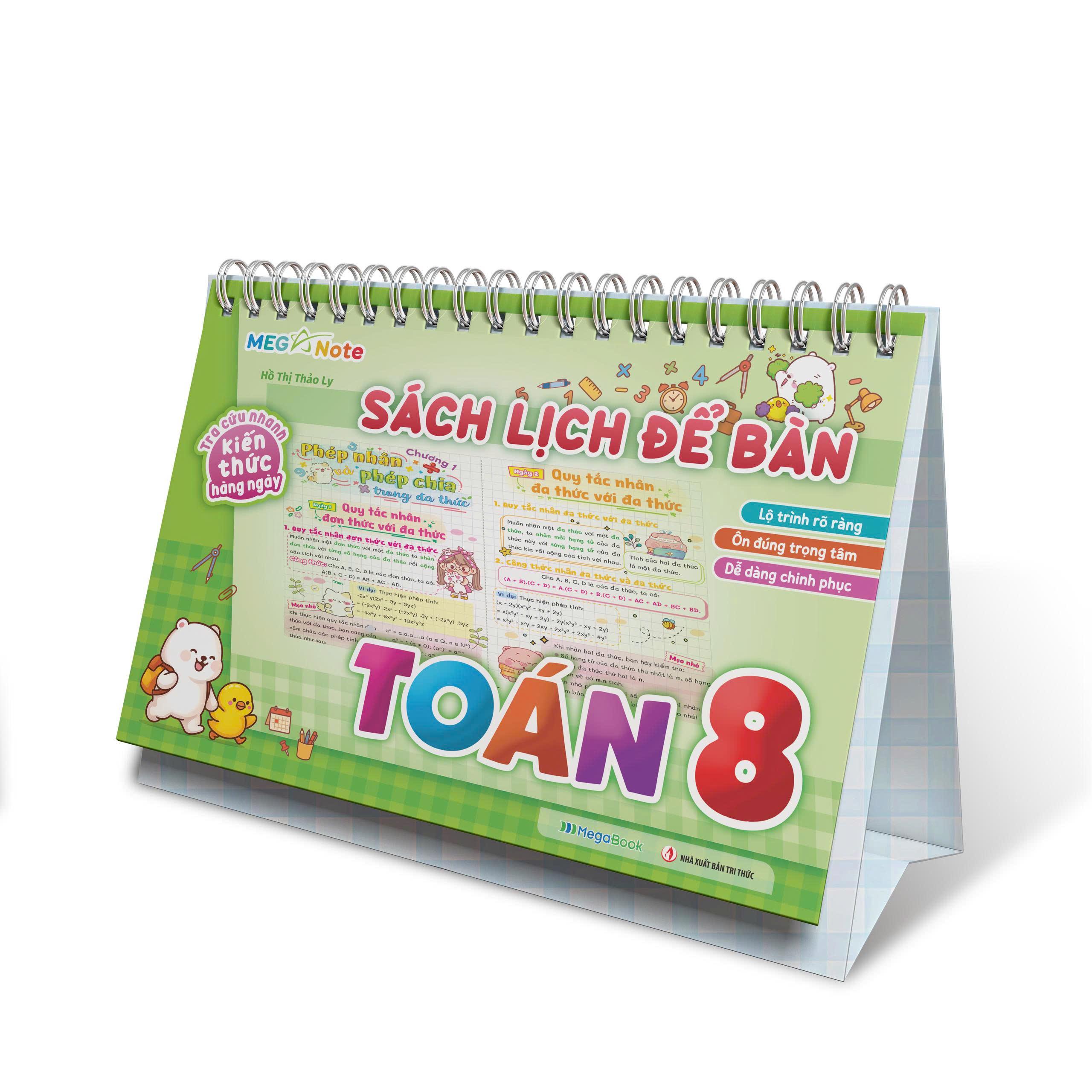 Sách - Sách Lịch Để Bàn - Tra Cứu Nhanh Kiến Thức Hàng Ngày - Toán 8