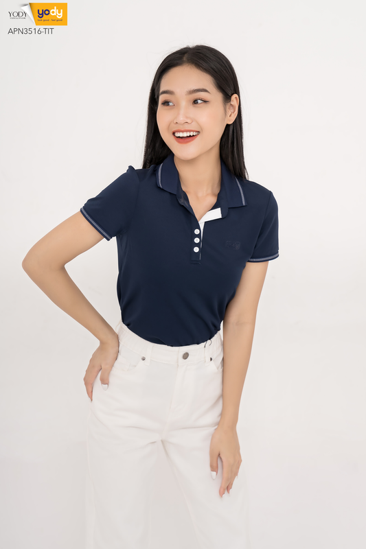 Áo Thun Polo Nữ YODY Chất Liệu Coolmax Lacoste Mền Mịn Và Thấm Hút Tốt - APN3516