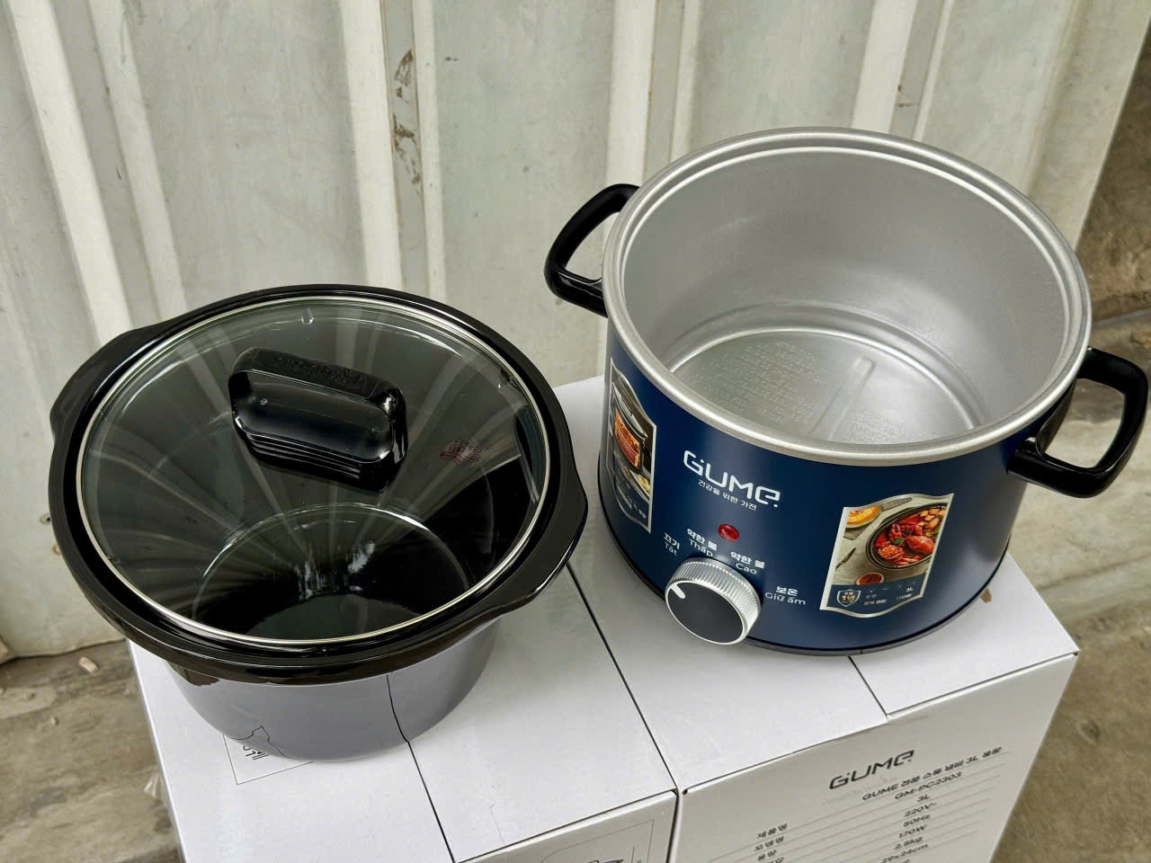 Nồi kho cá, nấu cháo chậm, hầm nhừ chuyên dụng Hàn Quốc 3L GM-PC2303, hàng chính hãng