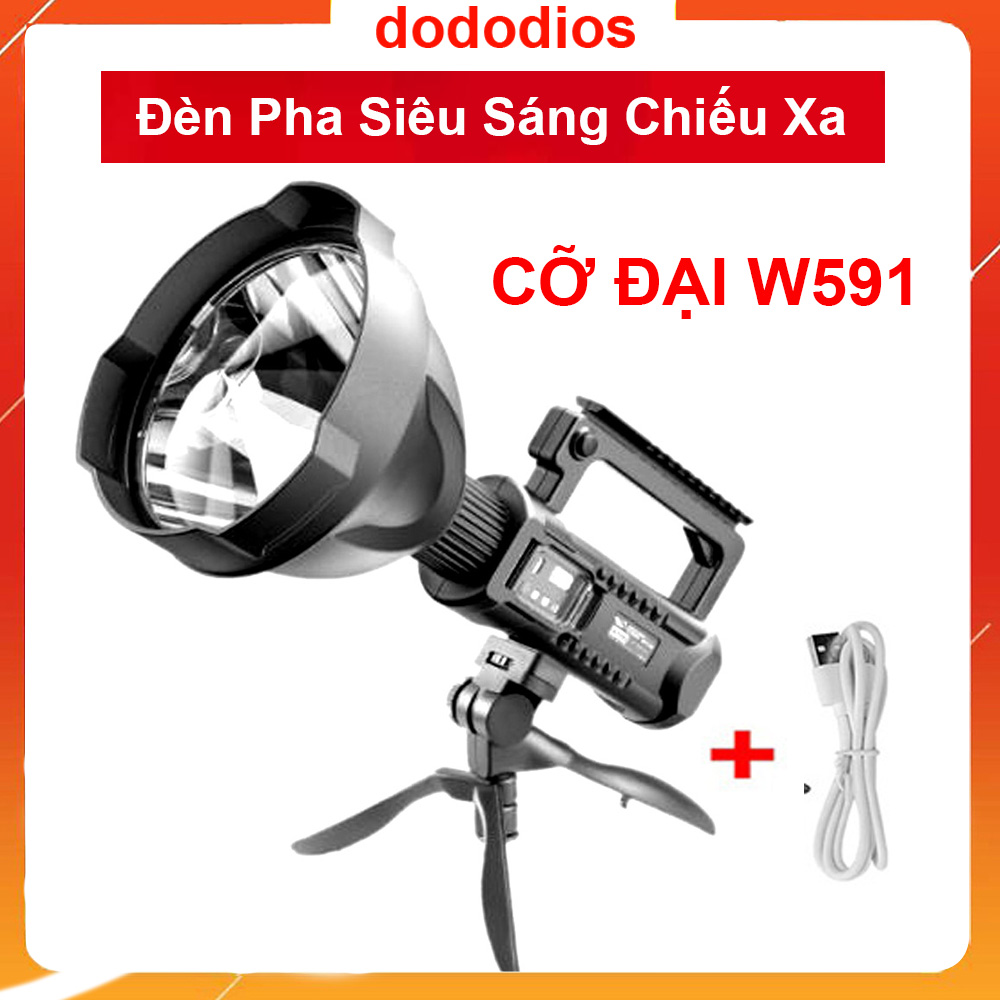 Đèn Pin Siêu Sáng Chiếu Xa Cỡ Lớn - Đèn Pin Tuần Tra W591 - W590 - Chính Hãng dododios