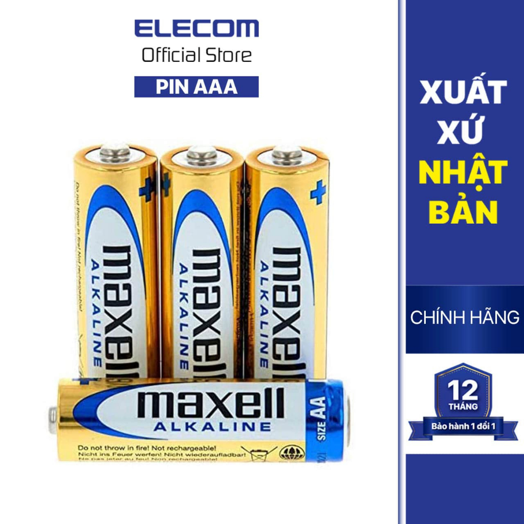 Vỉ 2 viên pin tiểu AA - AAA Maxell Ankaline - Hàng Chính Hãng