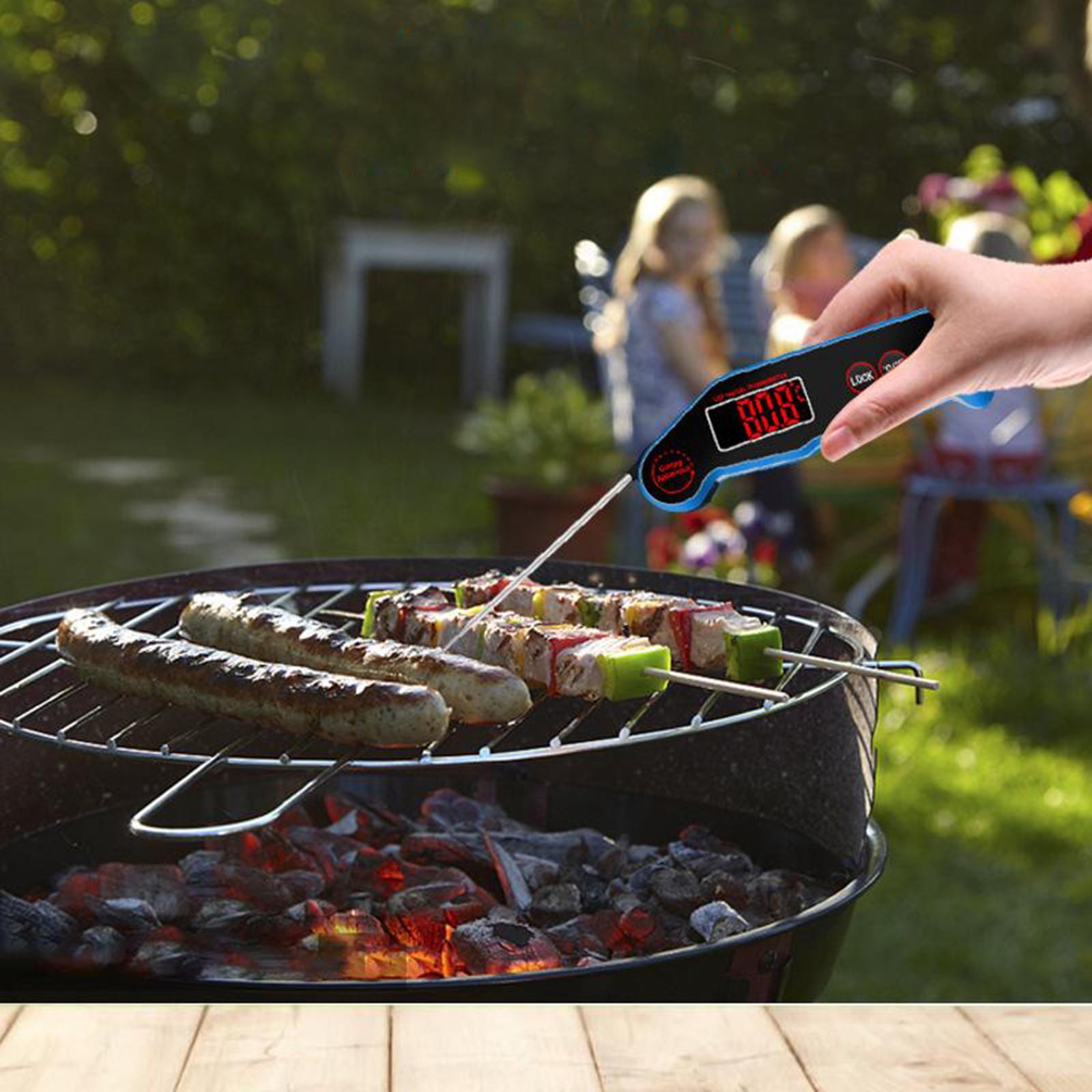 Instant Read Wireless Thermometer Easy to Use Red
