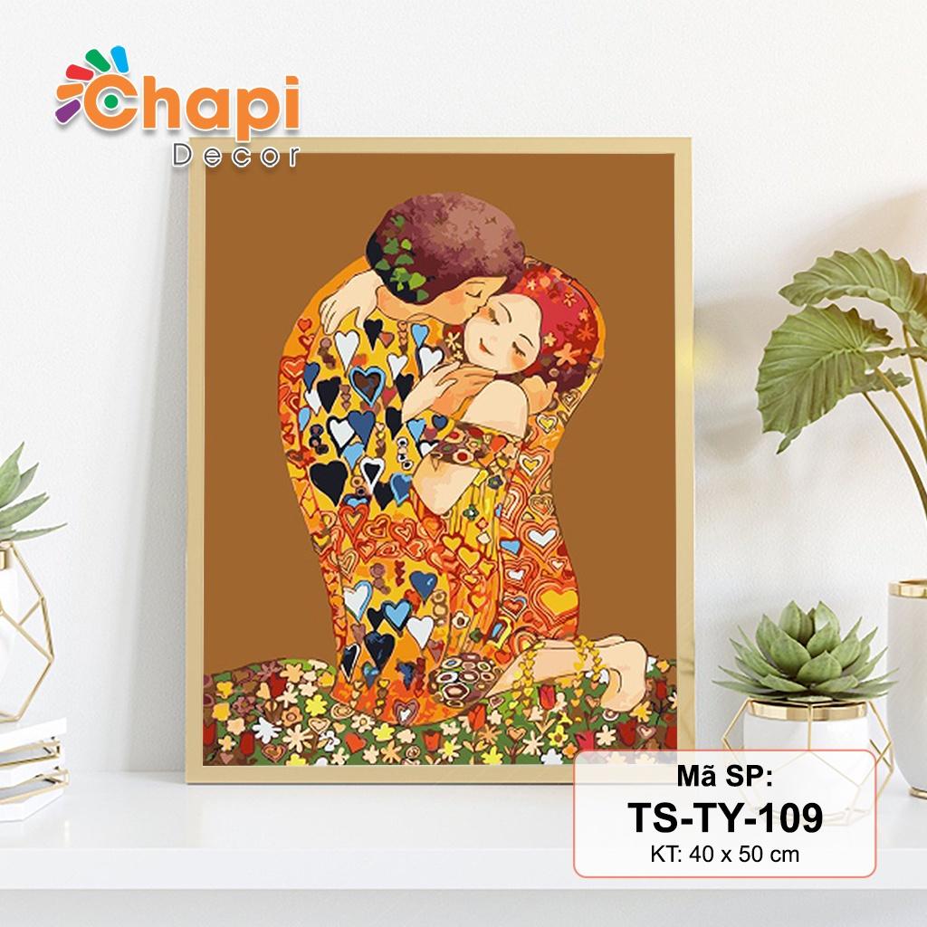 Tranh tô màu số hóa Cặp Đôi Yêu Nhau TSTY 109 Size 40x50cm đã căng sẵn khung