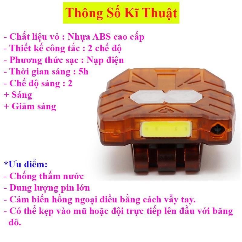 Đèn kẹp mũ ,Đèn kẹp mũ câu cá đơn đài siêu sáng ĐKM-58