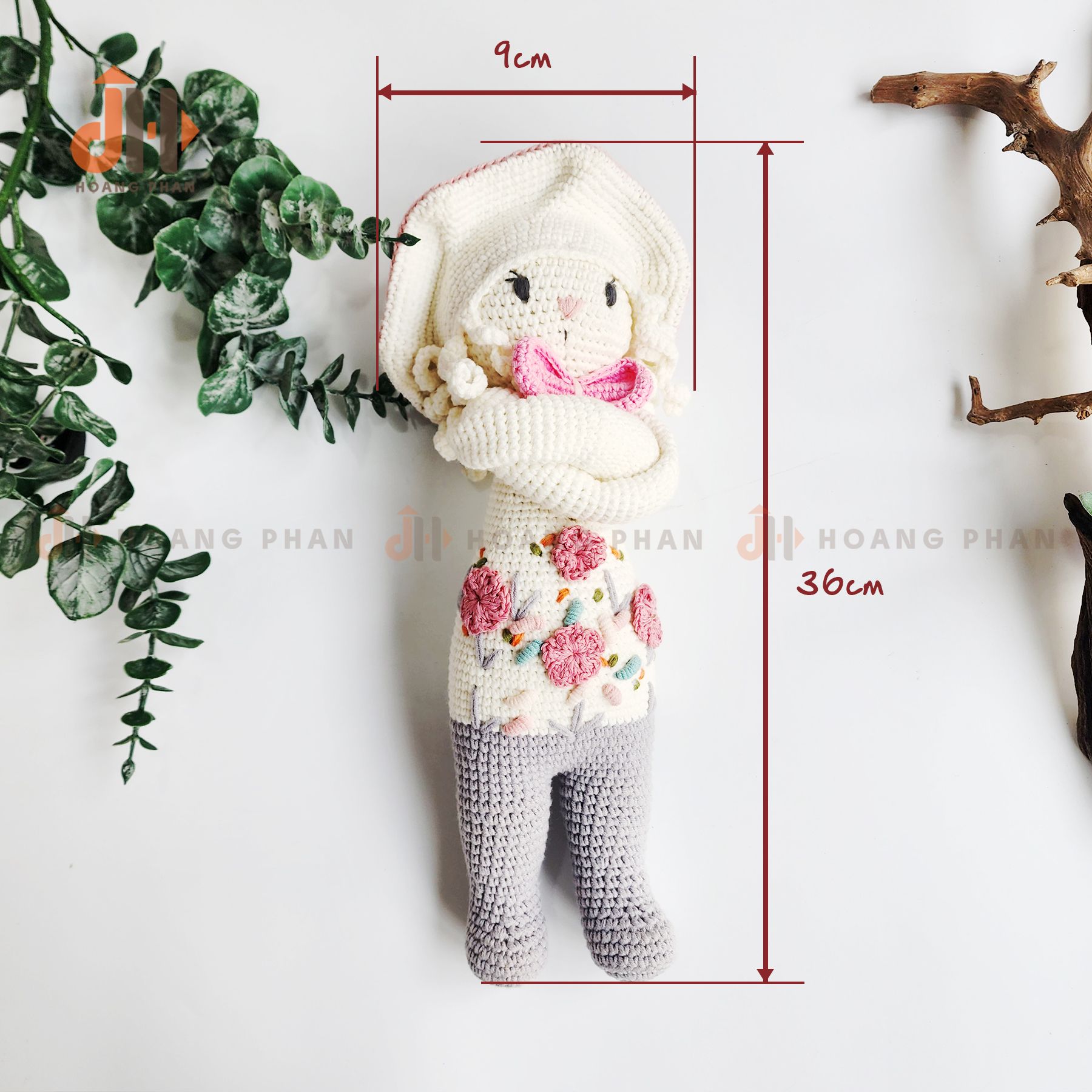 [Thú bông móc len] Sứa Kiri trắng tinh nghịch