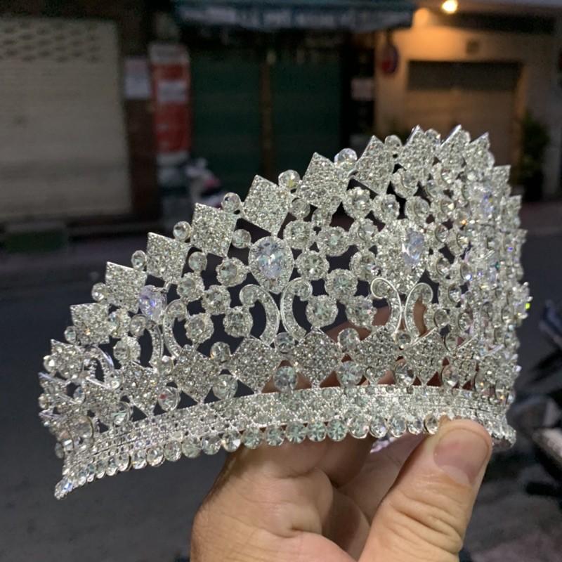 Vương miện cô dâu vàng ánh kim đính đá lấp lánh mẫu 11/2020 GiangPKC