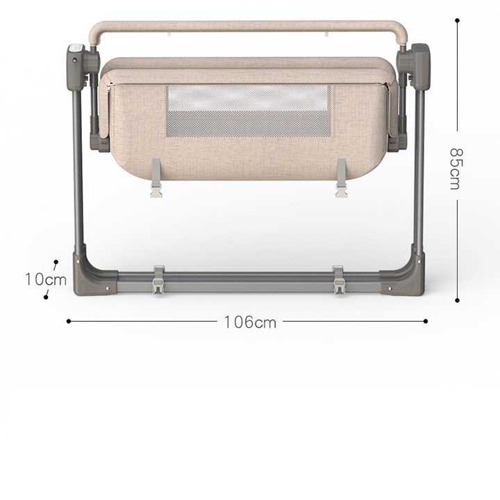 Nôi điện cho bé kèm màn quây, kết nối bluetooth - Giường cũi ngủ cắm điện trẻ em - võng ngủ trẻ em