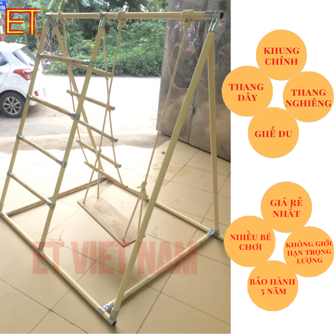 Khung vận động, xà đu đa năng cho bé WOOD ACTIVE 1