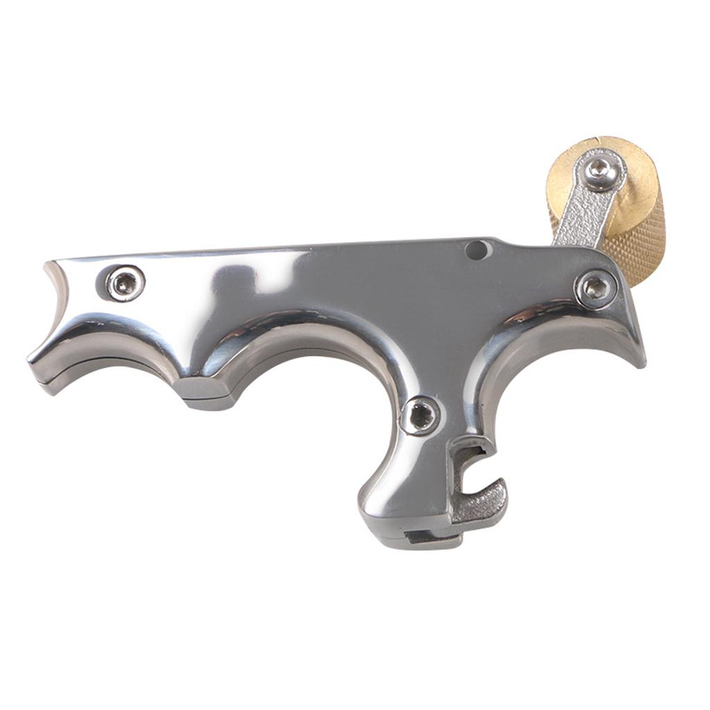 Stainless Steel Compound Bow Release Aid Trigger Archery Accessories Silver