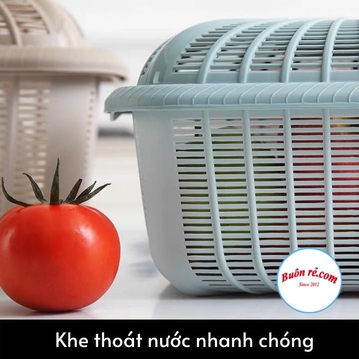 Rổ có nắp đựng đồ Việt Nhật (MS:199), Rổ đựng rau củ quả, bát đĩa tiện lợi -Buôn rẻ 01623