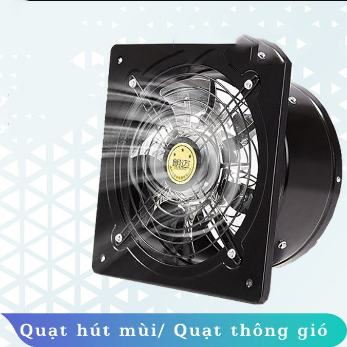 Quạt Hút Gió Quạt Thông Gió - Hút Mùi Nhà Bếp , Nhà tắm , Nhà vệ sinh Cánh Và Vỏ Sắt Dây Đồng 100%