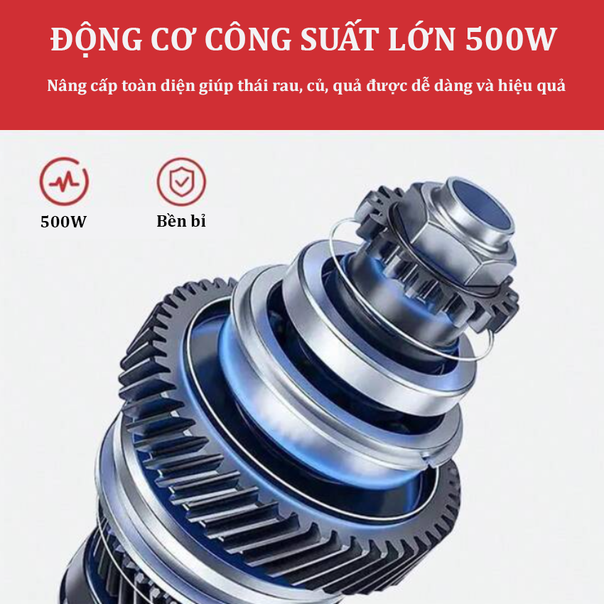 Máy thái rau củ quả 5 khuôn cao cấp 5 trong 1, dòng công suất lớn. Thương hiệu Mỹ cao cấp Camoca - VSY-S - HÀNG CHÍNH HÃNG
