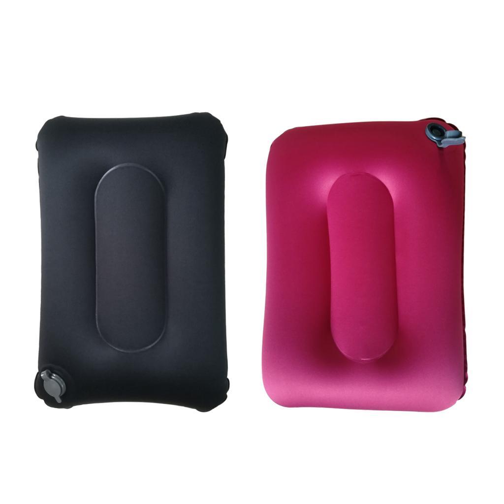 2xInflatable Camping Pillow Head Neck Protective, Rest Blow Travel Pillows