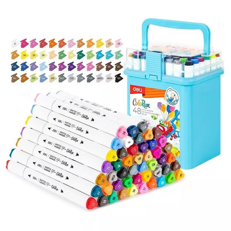 Hộp Bút 48 Màu Deli Marker Colorun - Deli EC187-48