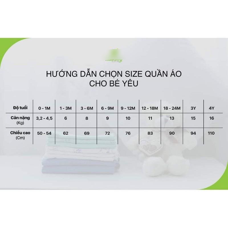 Bộ Llullbaby bé gái cotton polip siêu cưng bst 2020