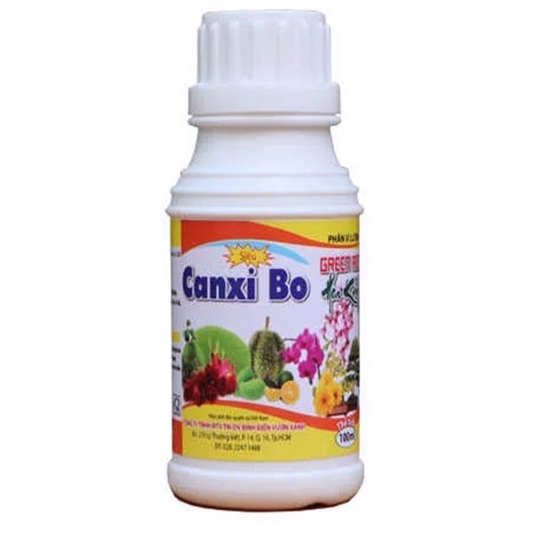 Phân vi lượng CANXI BO cho cây trái - hoa màu - hoa kiểng chống hư rễ quăn lá rụng trái và nứt trái chai 100ml