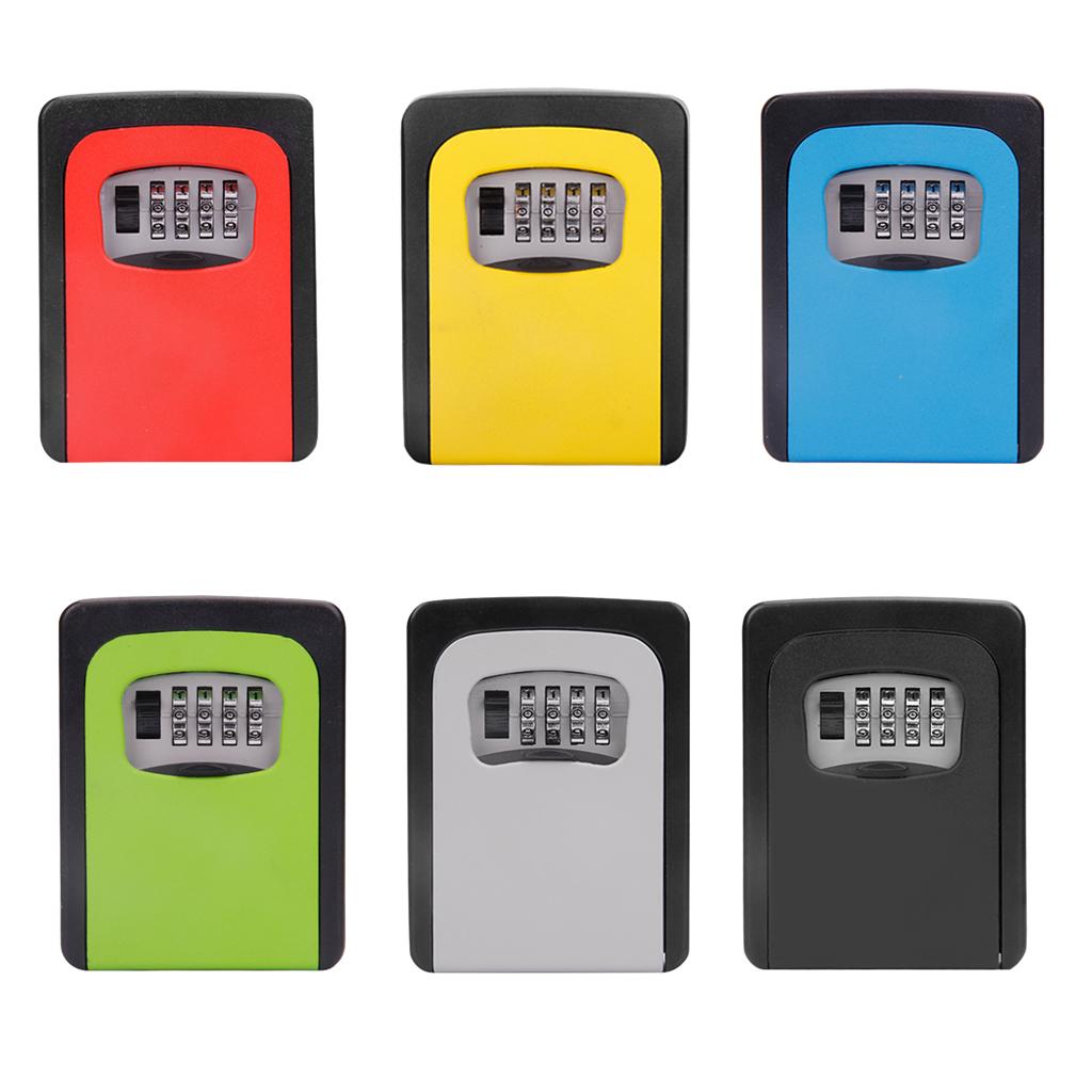 Outdoor Security Key Storage Lock Box Case Wall Mount Holder Password Red