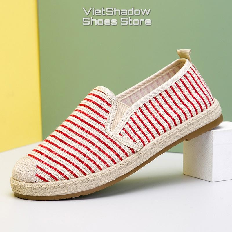 Slip on nữ - Giày lười vải nữ giá rẻ - Chất liệu vải đế cao su nhân tạo đúc trực tiếp, êm mềm - Mã SP 550/551