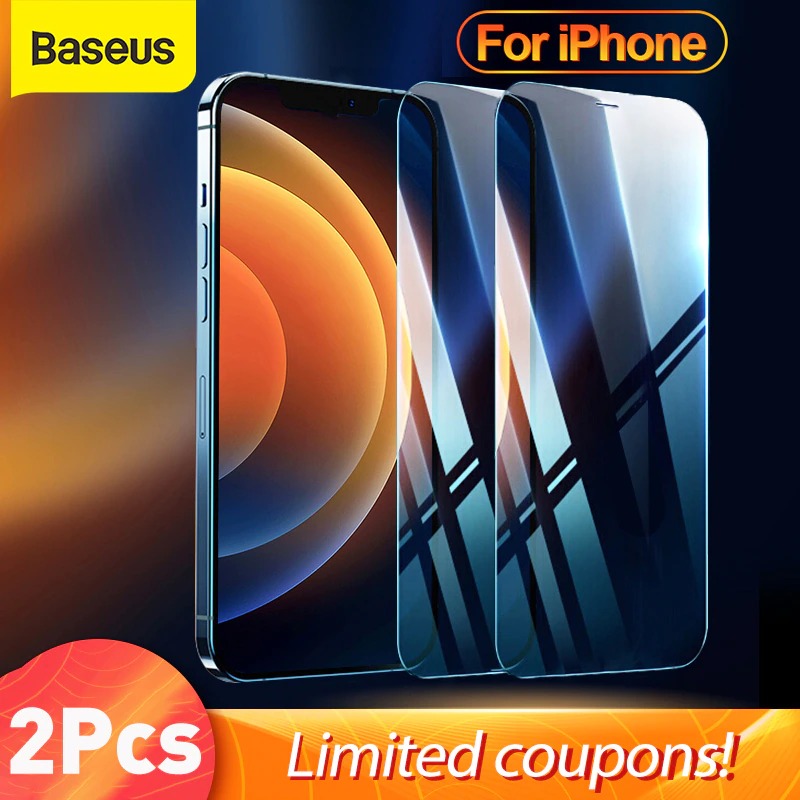 Kính cường lực bộ 2 miếng Full viền Baseus 0.3mm Full-screen and Full-glass Tempered Glass Film For iP