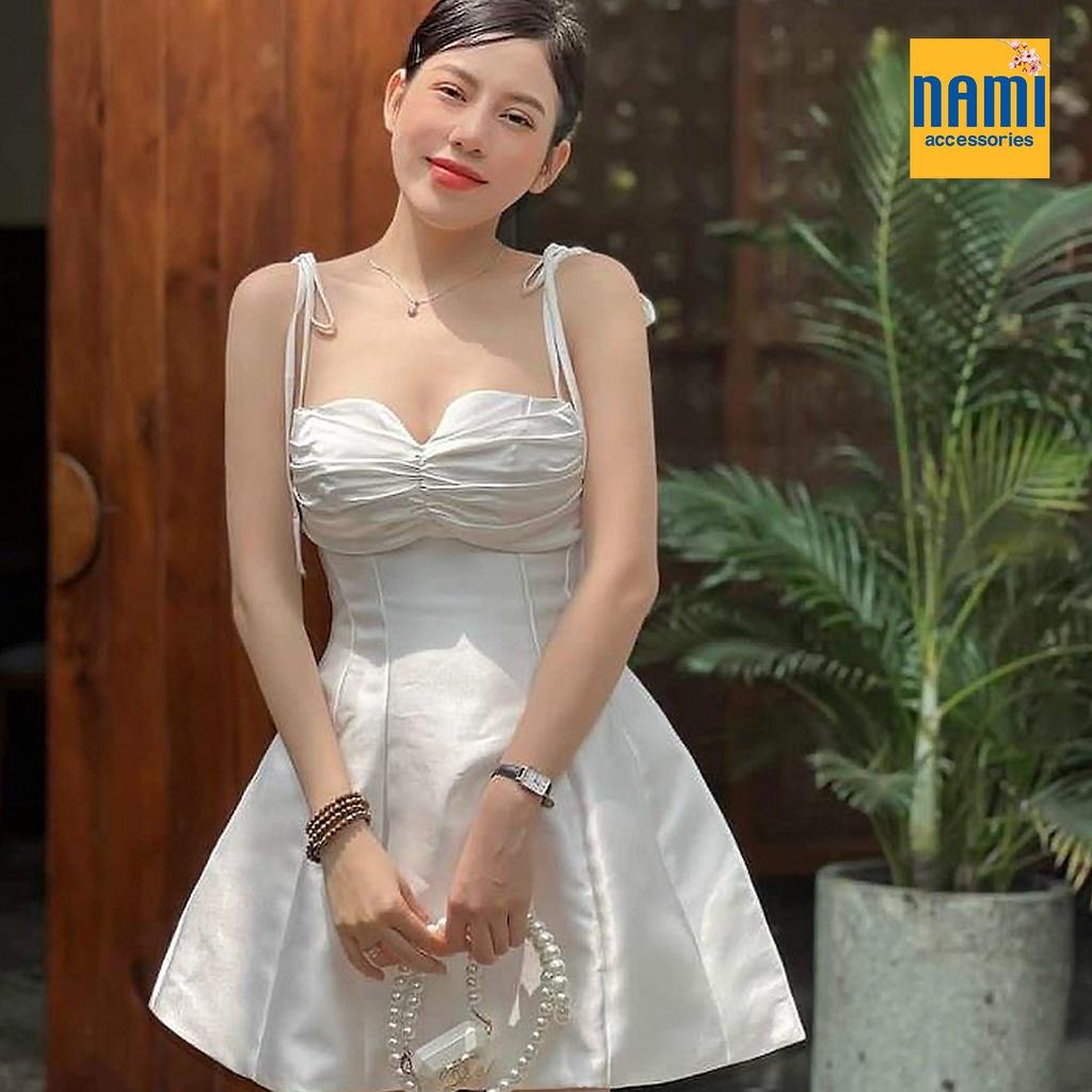 Đầm xoè hai dây xếp ly ngực lên dáng xinh xắn đáng yêu Nanami - ATNU055