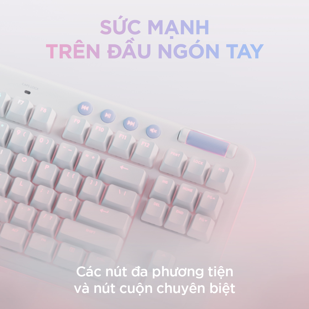 Bàn phím cơ gaming không dây Logitech G715 TKL  - Bluetooth và Lightspeed, RGB, kèm kê tay, 2 loại switch, tương thích PC, Mac, Laptop - Hàng Chính Hãng