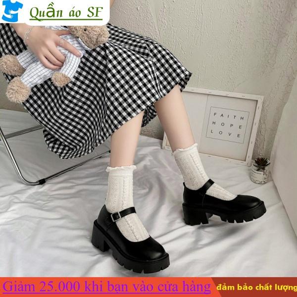New Mary Jane Shoes Small Size Chunky Heel Platform Preppy Style Small Single-Layer Shoes Vintage Leather Shoes Women's Shoes