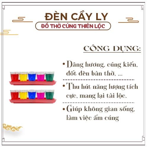 Hộp Đèn Cầy 5 Ly Thần Tài Cao 6cm Cháy Liên Tục 12 Tiếng Đồ Thờ Cúng Thiên Lộc - Hộp 5 Ly