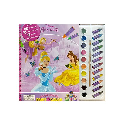 ['disney'] Princess Deluxe Paint / Crayon Book