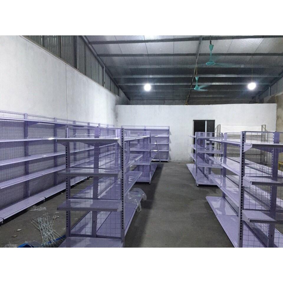 Giá kệ siêu thị đơn Dài 90cm x cao 180 x rộng 40cmx 5 tầng - Áp Tường Bộ Độc Lập