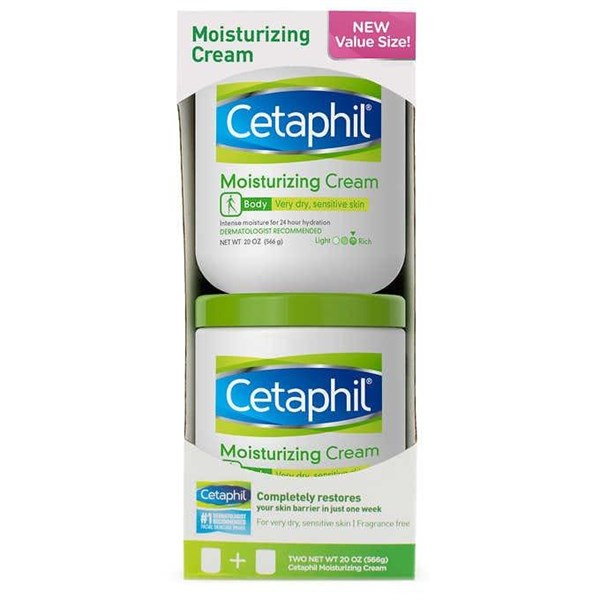 Set 2 - Kem Dưỡng Cetaphil Moisturizing Cream 566g - Mỹ