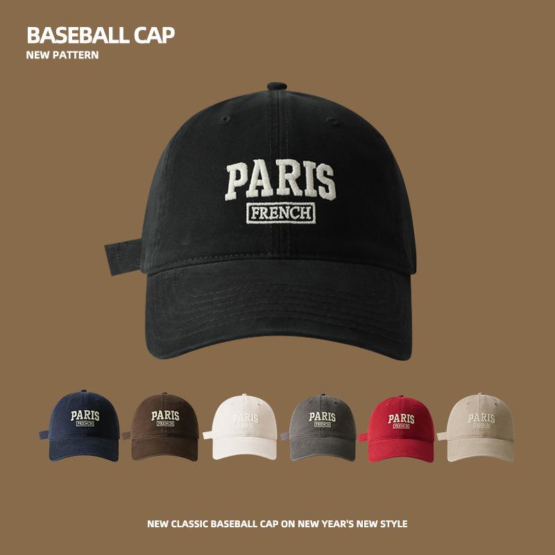 Bức thư bông mới paris mũ bóng chày cho phụ nữ và nam giới bình thường snapback thêu mùa hè unisex mũ màu nắng màu Color: PARIS-358-30