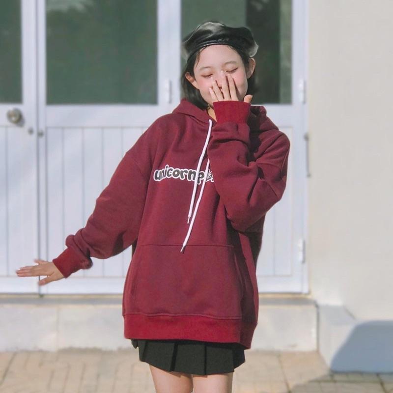 UPZ Áo Khoác Hoodie In Unicorn Play Zone Chữ Hai Màu