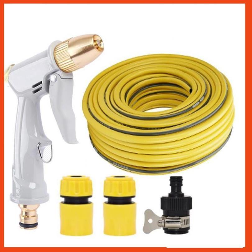 Bộ dây vòi xịt nước rửa xe, tưới cây tăng áp 3 lần, loại 3-5m  206846