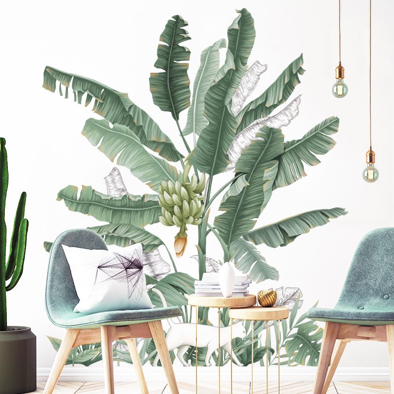 Decal dán tường cây chuối bụi chuối quê nhà