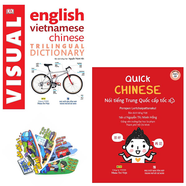 Combo Visual English Vietnamese Chinese Trilingual Dictionary và Quick Chinese – Nói Tiếng Trung Cấp Tốc (Kèm CD) + Tặng Kèm Bộ Bookmark Ti ki 2018