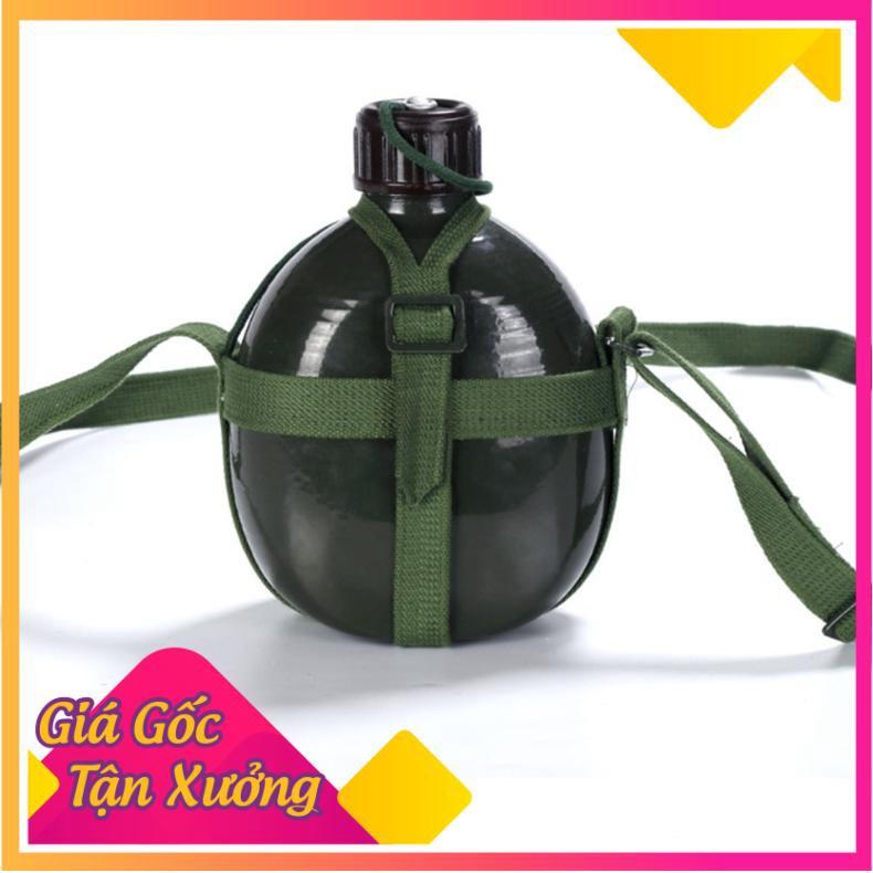 Bình Tông, Bình Bi Đông Vỏ Nhôm dung tích 1 lít đựng nước, đựng rượu