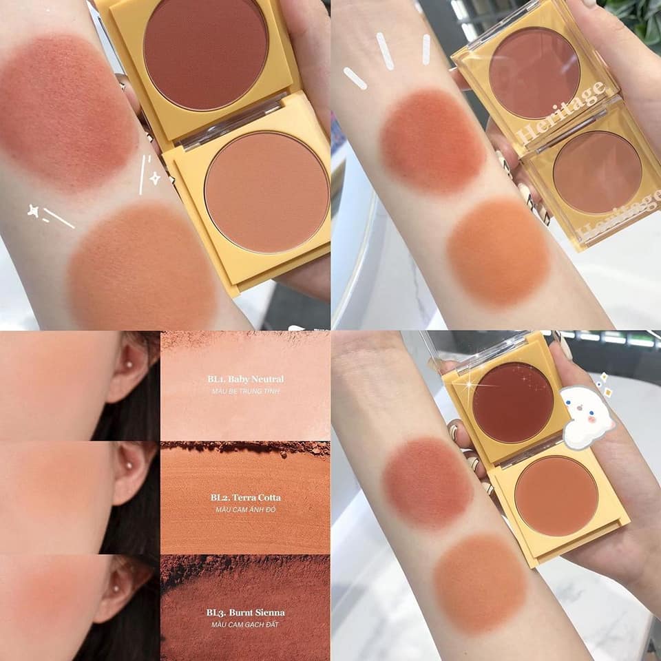 Phấn Má Hồng Dạng Nén Kiềm Dầu, Lâu Trôi Merzy The Heritage Blusher